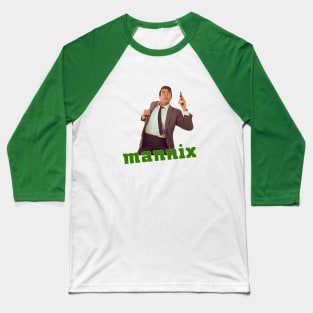 Mannix - Mike Connors - 60s Cop Show Baseball T-Shirt
